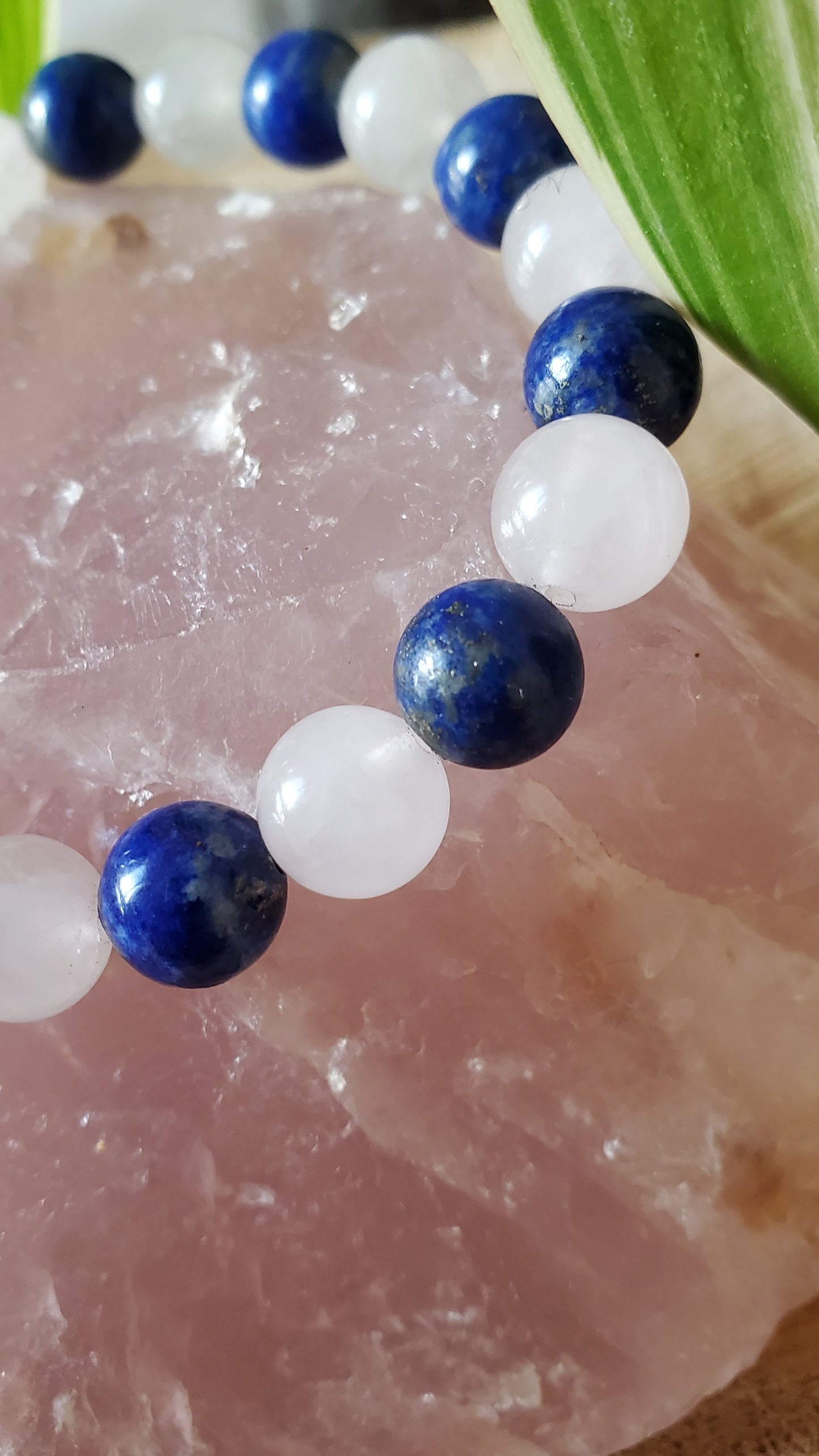 Bracelet Balance Lapis Lazuli et Quartz Rose